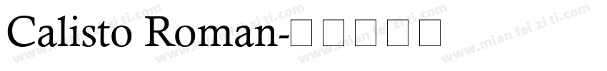Calisto Roman字体转换